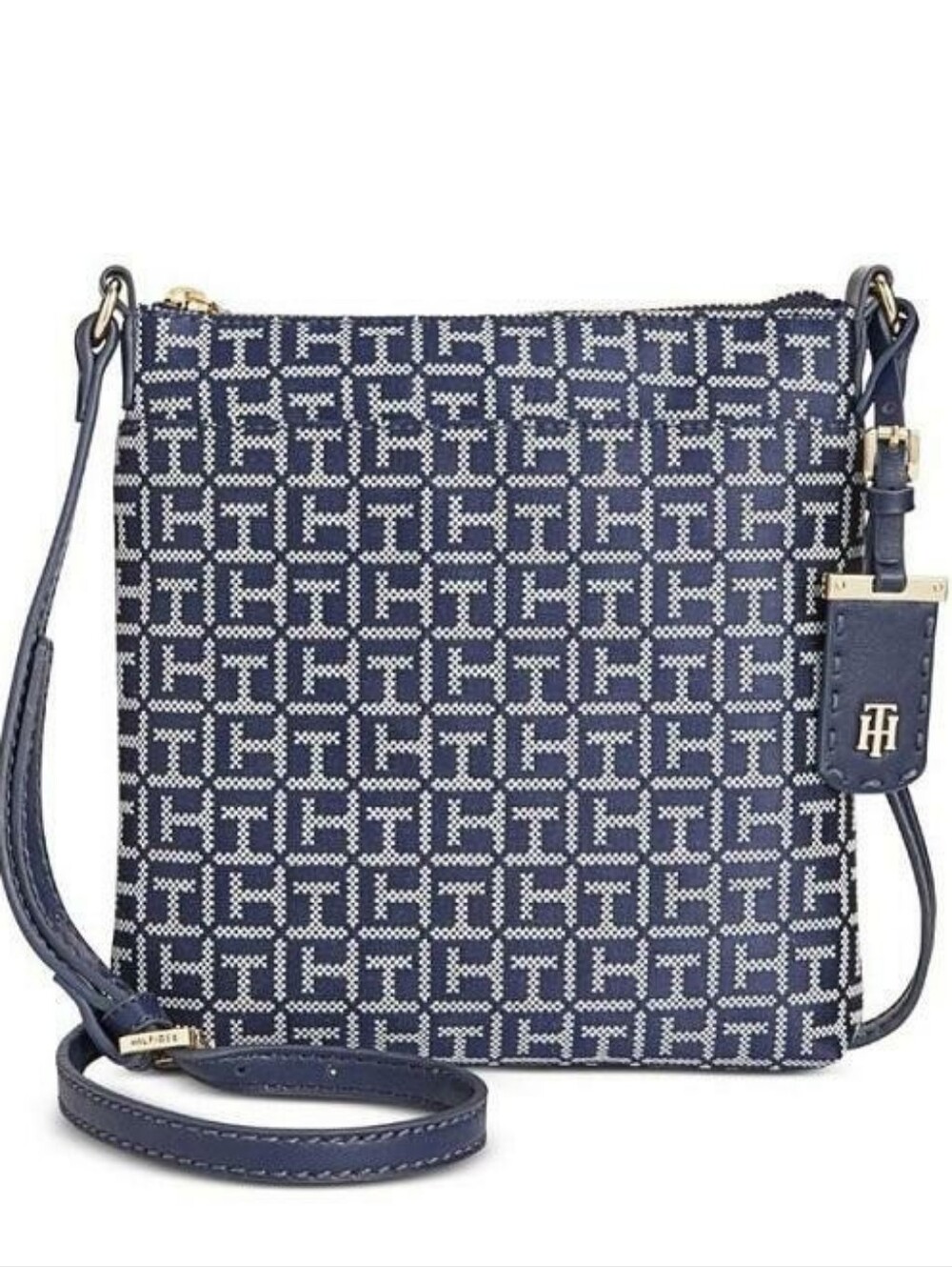 Tommy Hilfiger Julia Monogram Jacquard North South Crossbody Bag